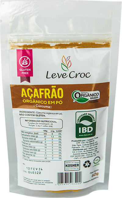 Açafrão Orgânico em Pó (Cúrcuma) 60g