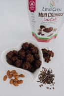 Mini Cookies Low Carb Cacau e Amêndoas